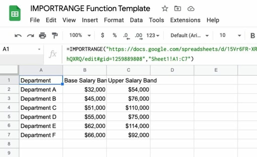 Pull data from other saved copies in Sheets with IMPORTRANGE