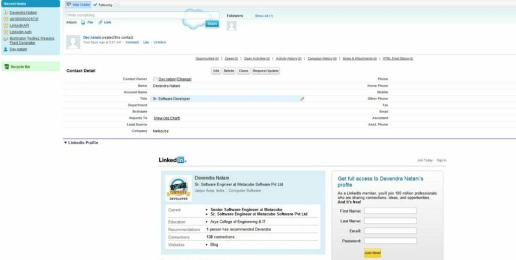 Integrate LinkedIn to save time