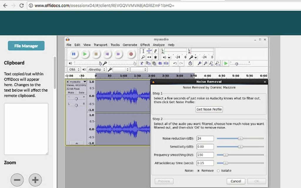 Audio Editor Online Audacity extension