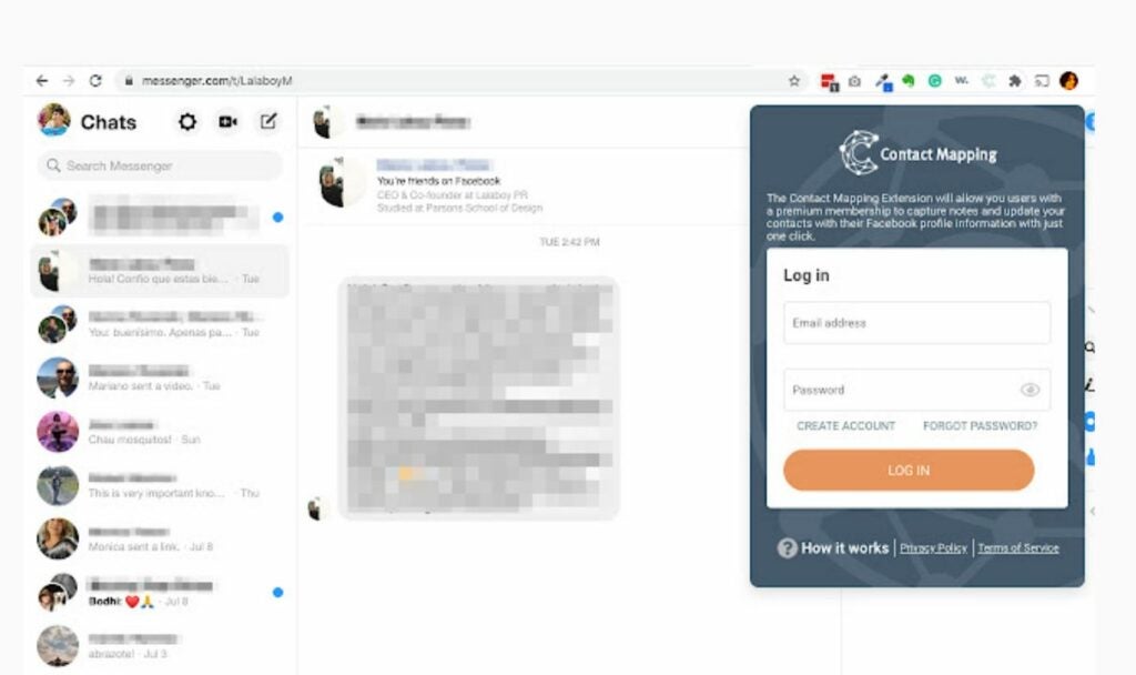 Navigate Facebook Messenger without problems with this extension