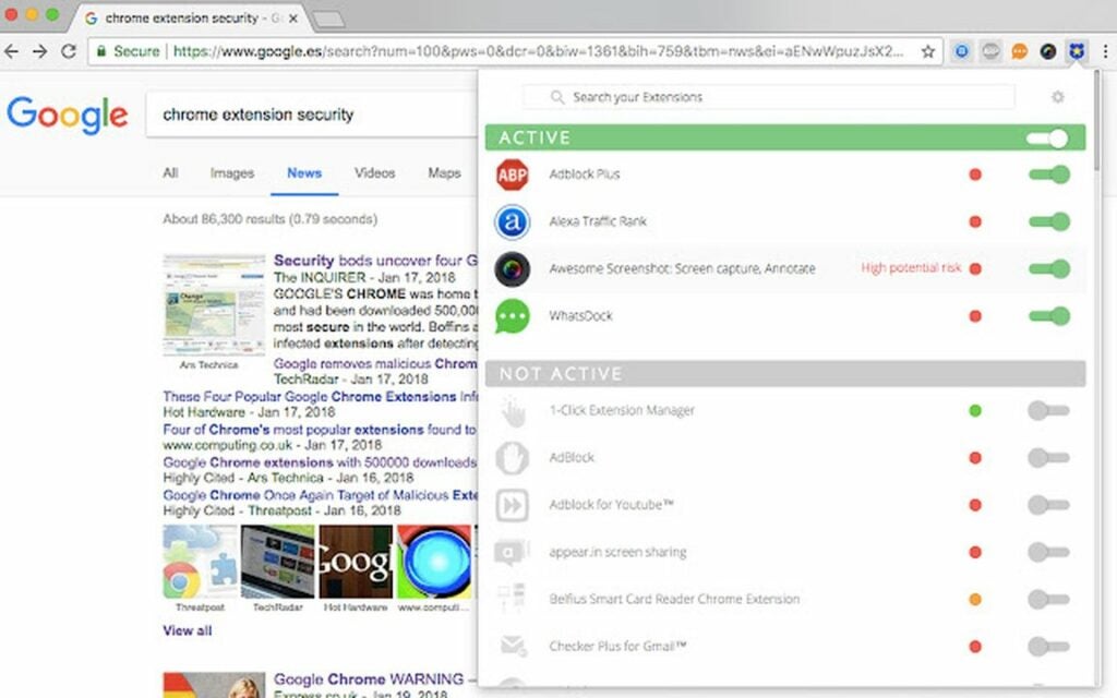 Bolster security by checking other extensions