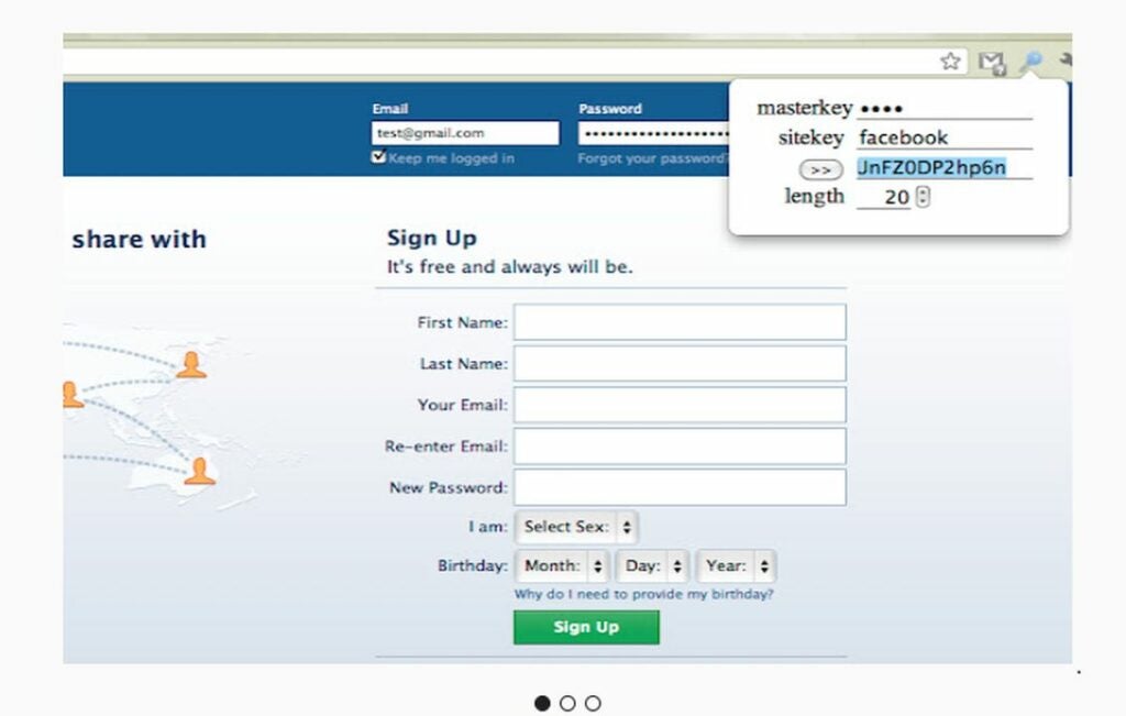 Use one master key to organize multiple passwords