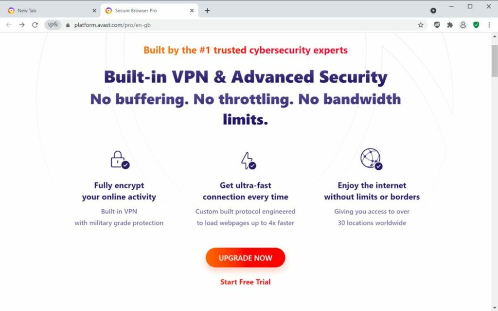 Avast Secure Browser PRO VPN