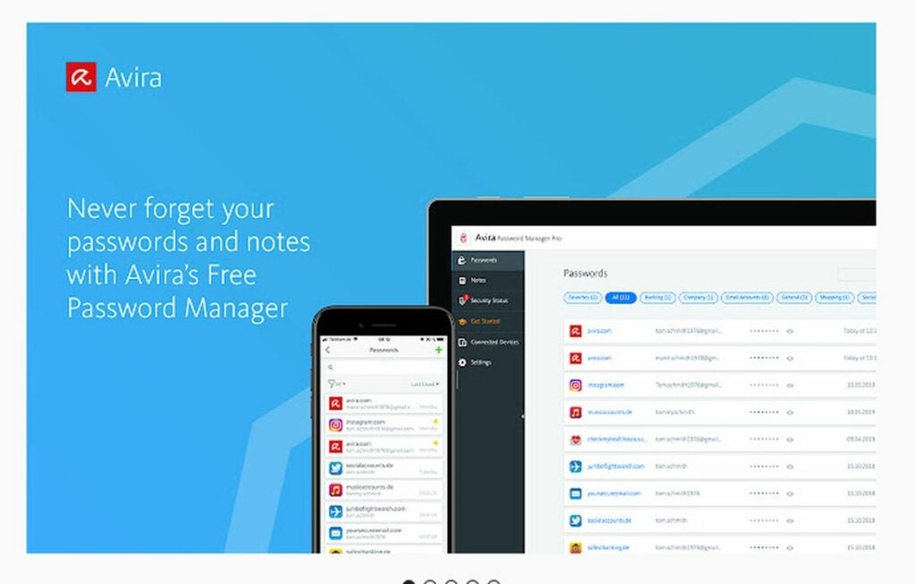 Avira Password Manager can store your passwords on Chrome, Firefox, and Edge