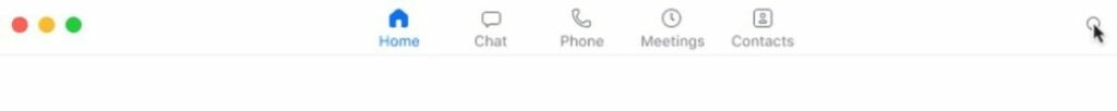 Change tabs at the top of the application window
