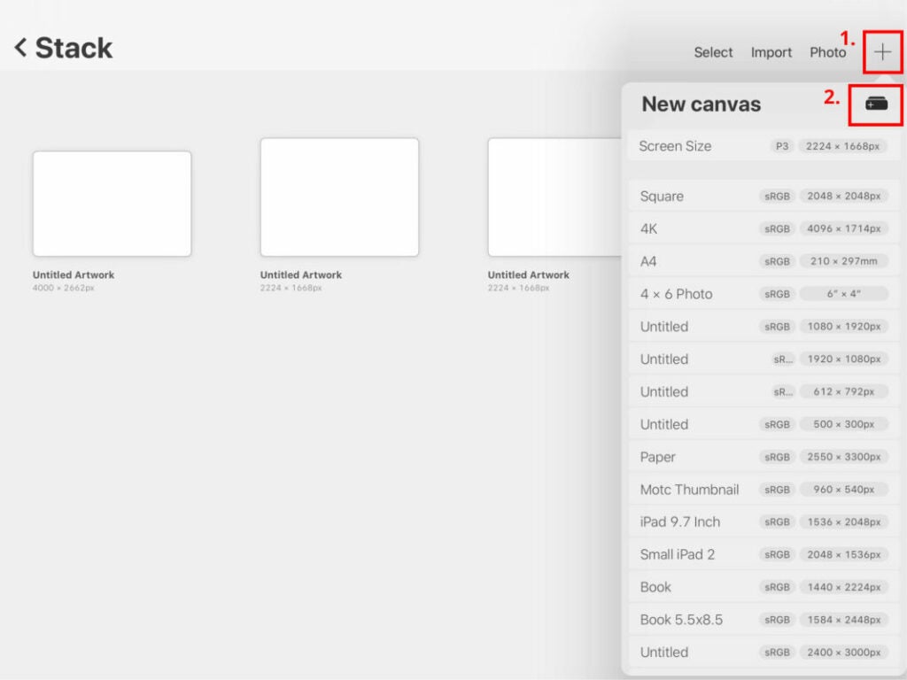 Primeros pasos de Procreate