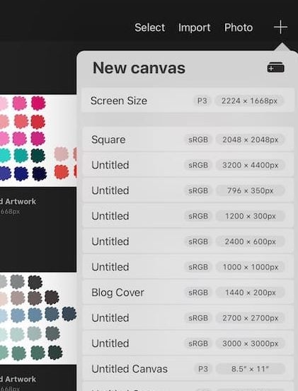 2 primeros pasos de Procreate