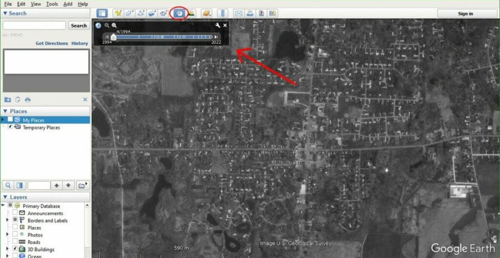 Google Earth’s Time Travel tool