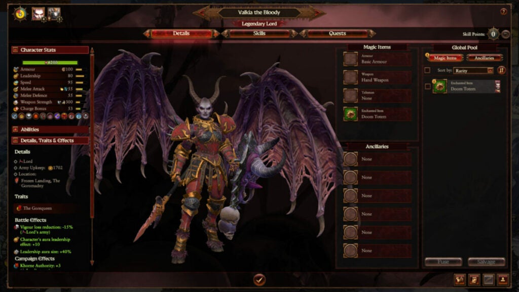 image of Valkia in Total War: Warhammer III Champions of Chaos DLC