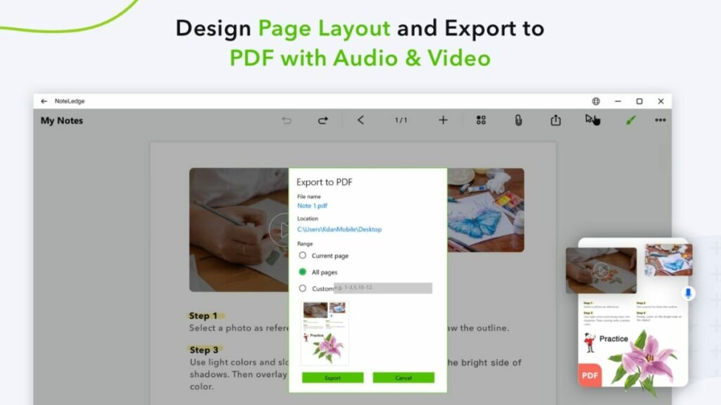 NoteLedge Softonic Home Page