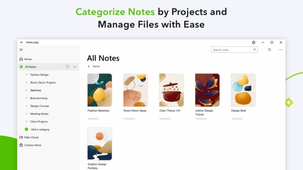 NoteLedge Softonic Home Page