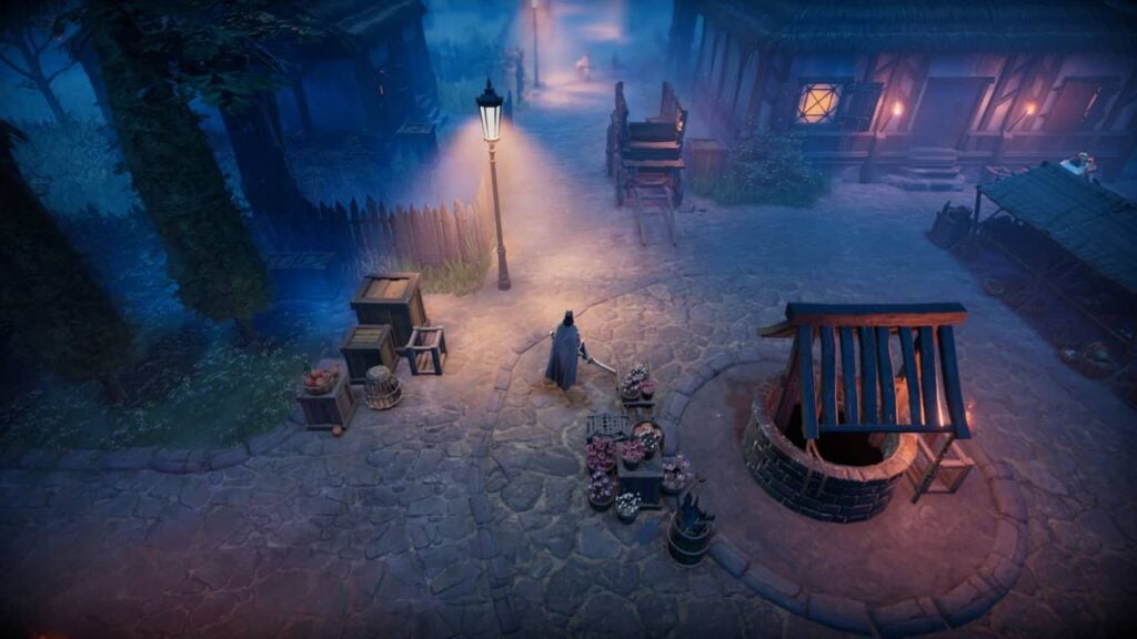 Play V Rising, a vampire survival game,