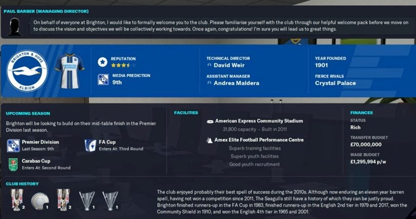 first steps with Football Manager 2023