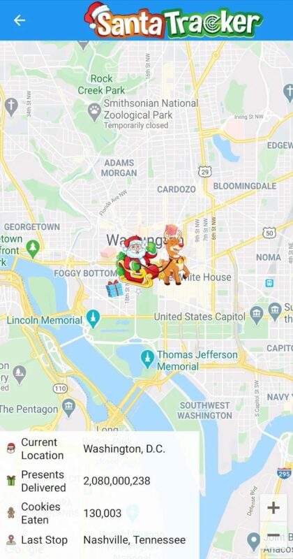 Santa track location
