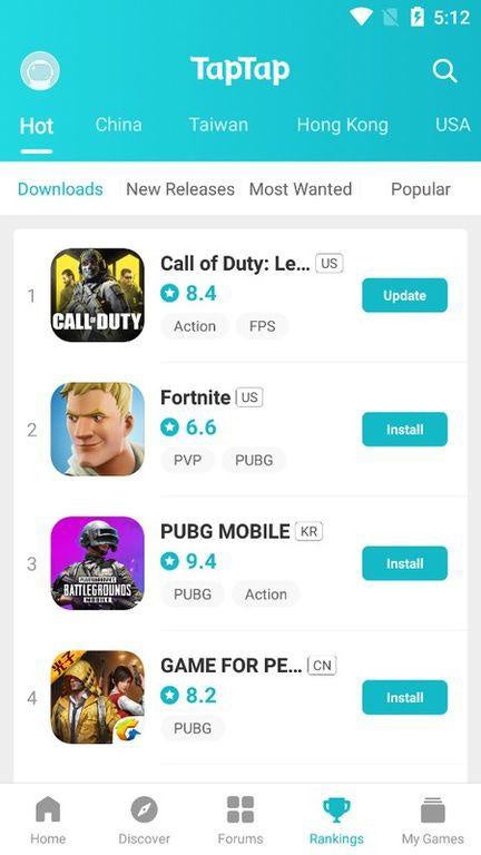 TapTap Most Popular Mobile Apps