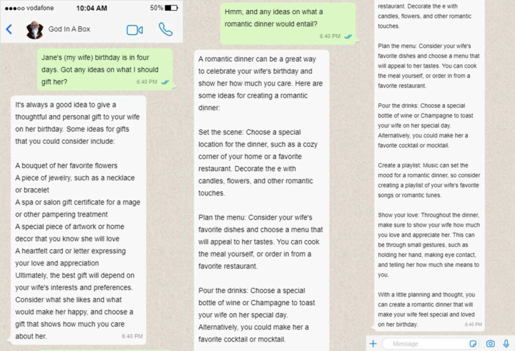 How to use ChatGPT as a WhatsApp contact