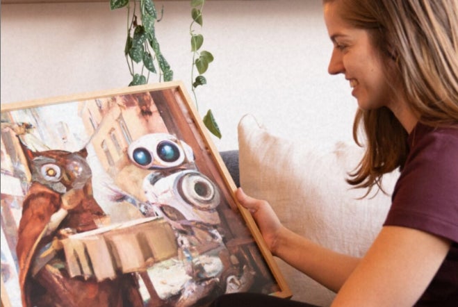 Turn prompts into framed wall art with AI