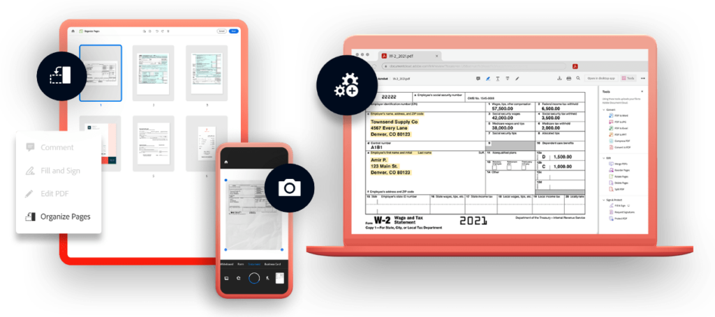 Acrobat Tools for Tax Preparation