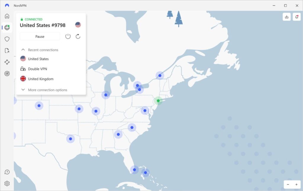 NordVPN connection to VPN server