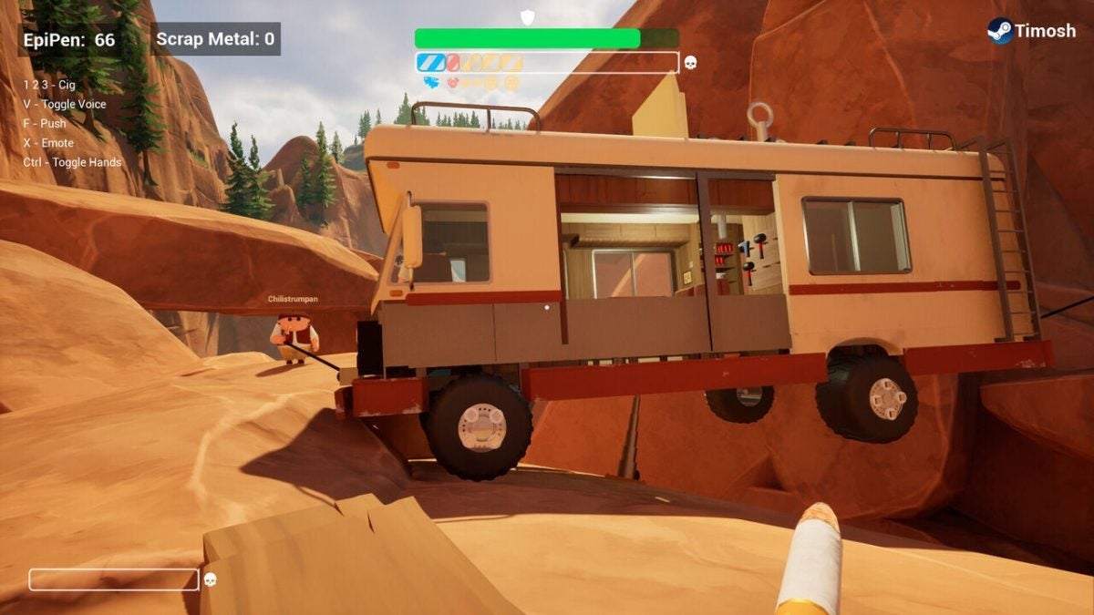 This video game has sold over a million copies in less than a week under a simple premise: take a camper van home with your friends