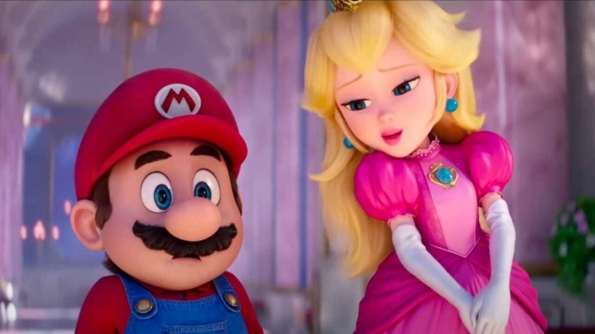 Mario y Peach en la película de Mario Bros