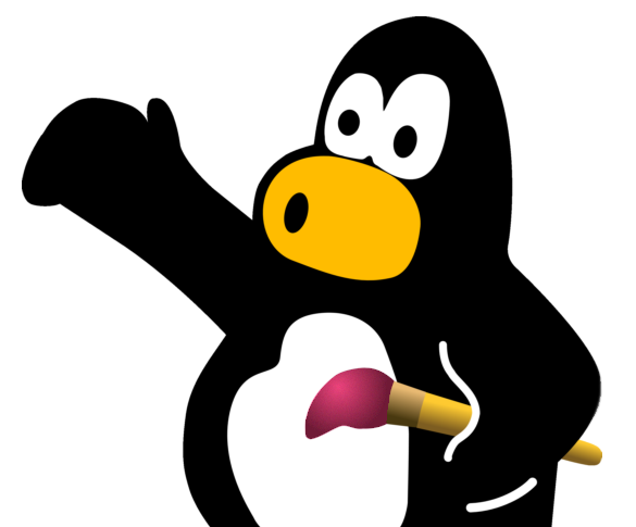 pinguino tux paint