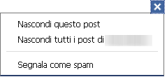 nascondere dalla bacheca