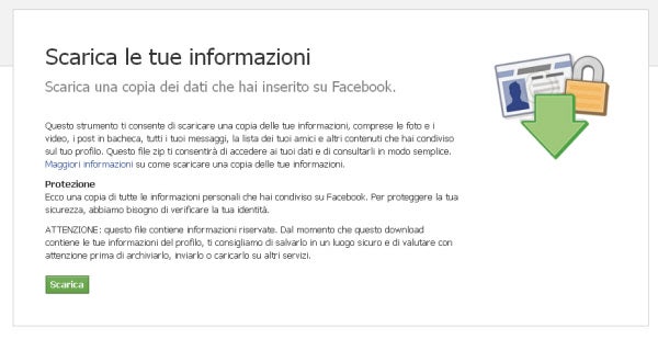 Facebook - scarica info Facebook - scarica info