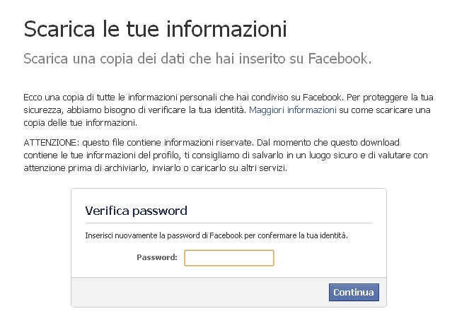 Verifica Facebook