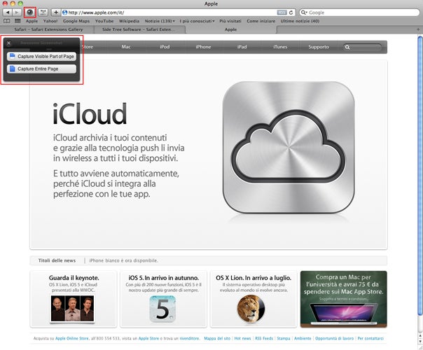 Awesome Screenshot Safari
