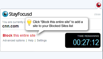 Screenshot di StayFocusd