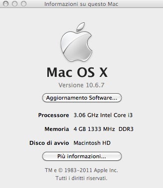 Info su questo Mac Info su questo Mac