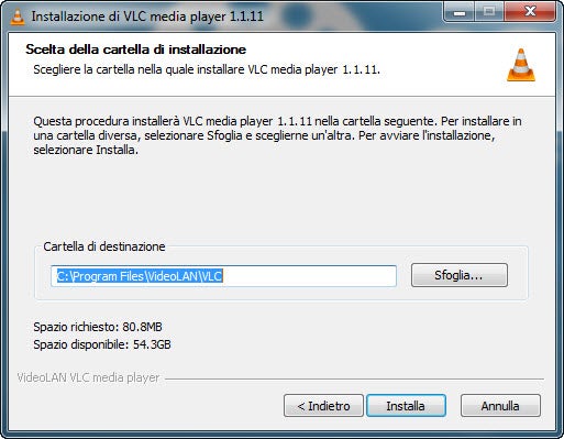 Installazione 4 - cartella di destinazione