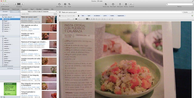 Usa Evernote come ricettario