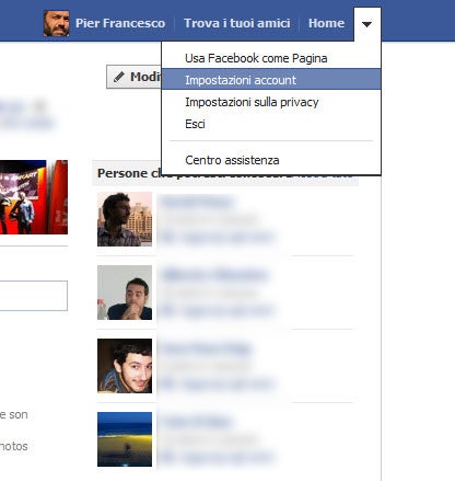 Impostazioni Account