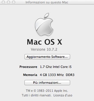 Info su questo Mac