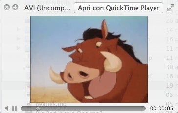 AVI video in Quickview