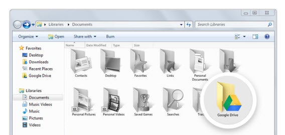 Google Drive - Client PC cartella