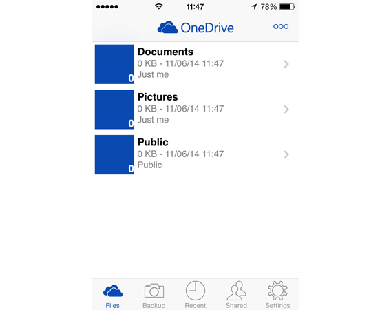 OneDrive - Client iPhone