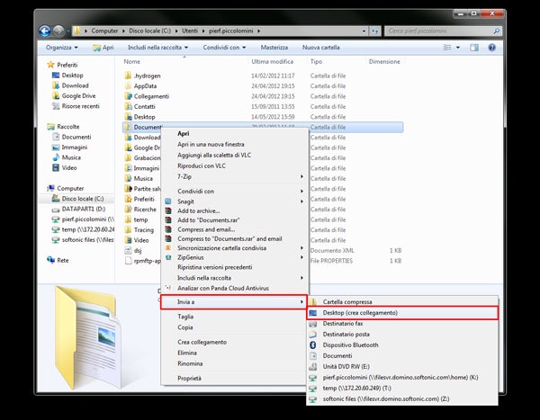 Alias cartella Documenti