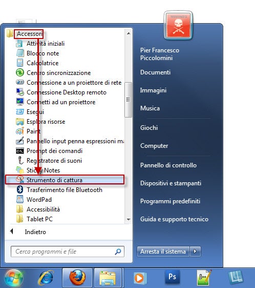 Apri Strumento di cattura