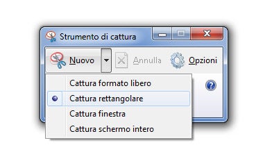 Le 4 opzioni di cattura