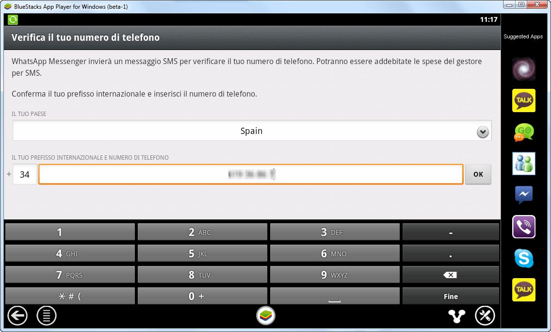 Verifica numeor telefono WhatsApp