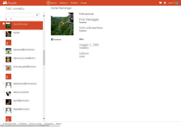 Contatti Outlook.com