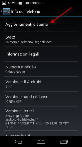 Aggiornare Android