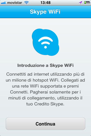 skype wifi per iphone