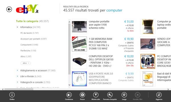 eBay per Windows 8