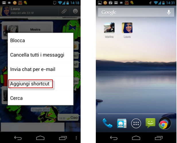 shortcut whatsapp