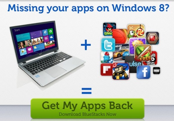 BlueStacks per Windows 8