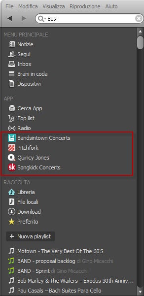 Elenco app installate